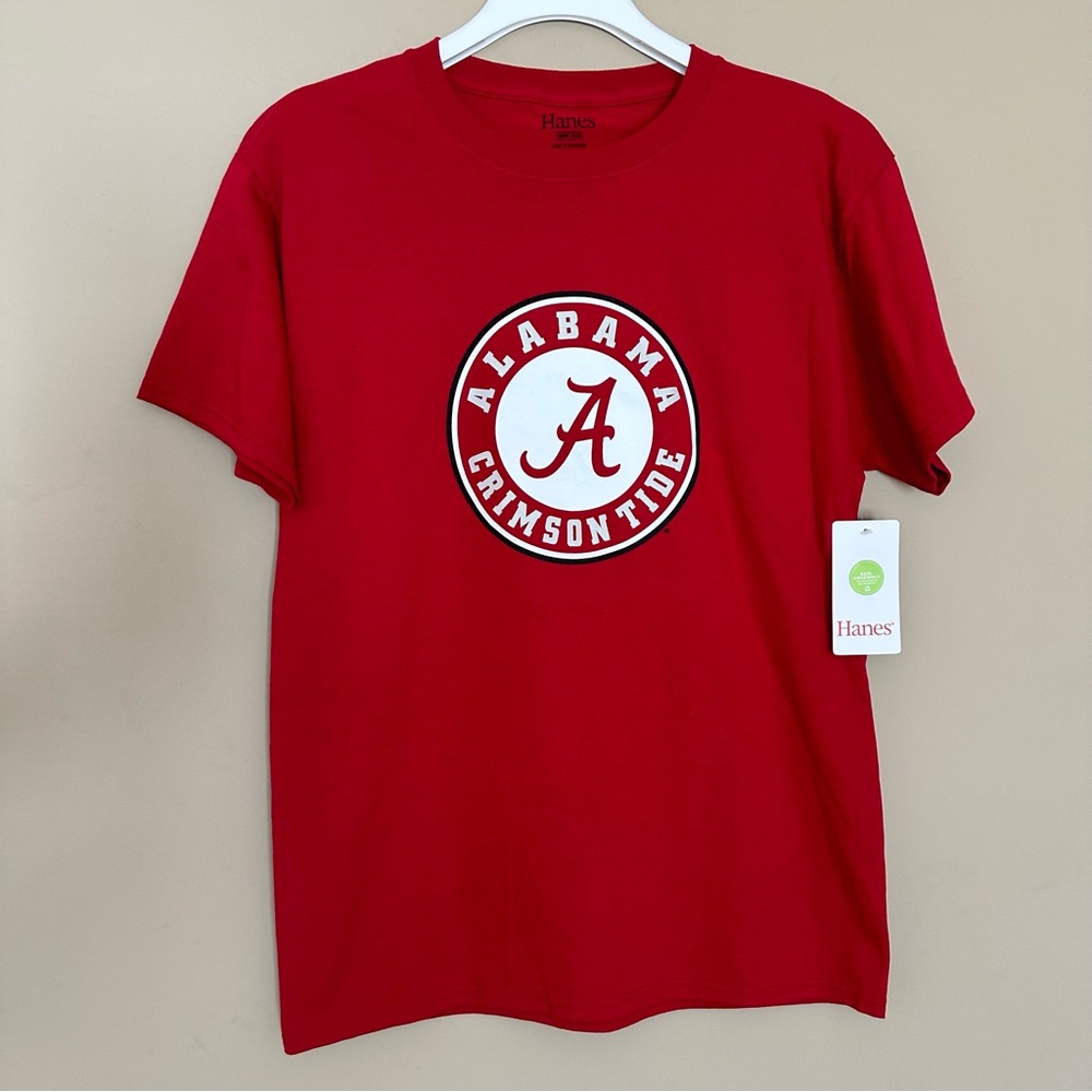 NEW Alabama Crimson Tide T Shirt Unisex Medium Men's Women's Red White Hanes